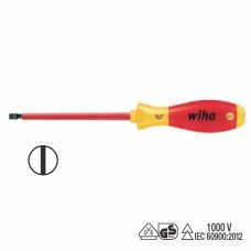 Wiha SoftFinish® Electric Slotted Screwdriver - Individually Tested Protective Insulation 1,000 V AC, VDE and GS Tested - 2.0 mm - 00819